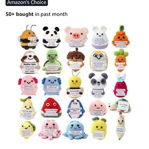 Crochet Animal Toys Set - Multicolor